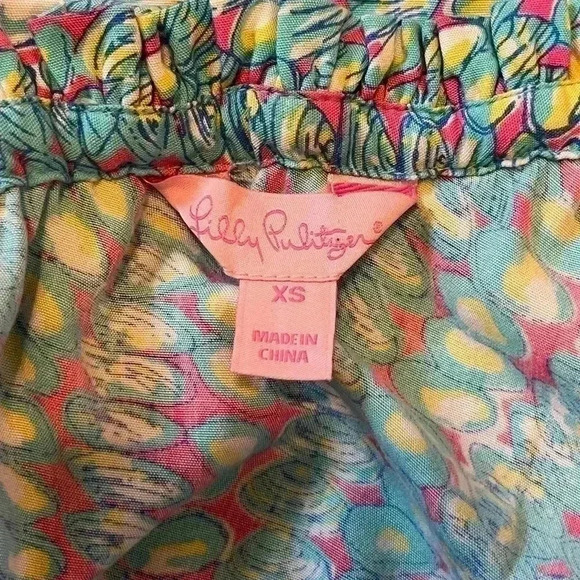 Lilly Pulitzer Jessy One Shoulder Dress Clam Jam with Pockets XS - Picture 7 of 7